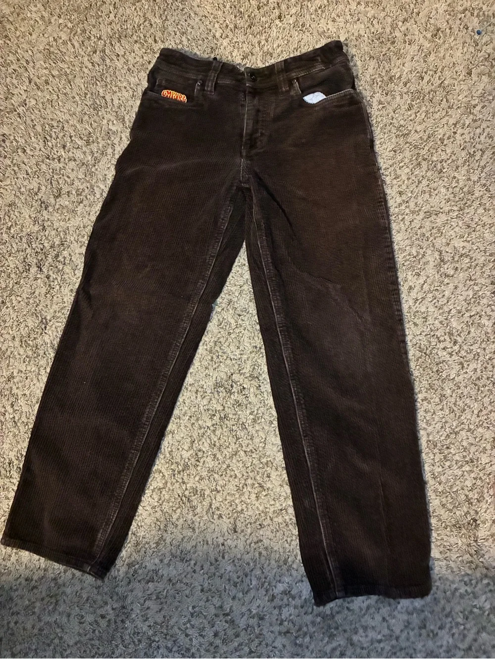 Men's Brown Corduroy Pants - Classic Straight Fit